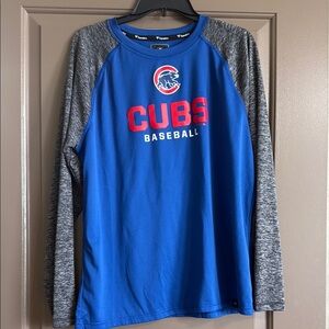 Fanatics Cubs Blue and Gray Baseball Shirt